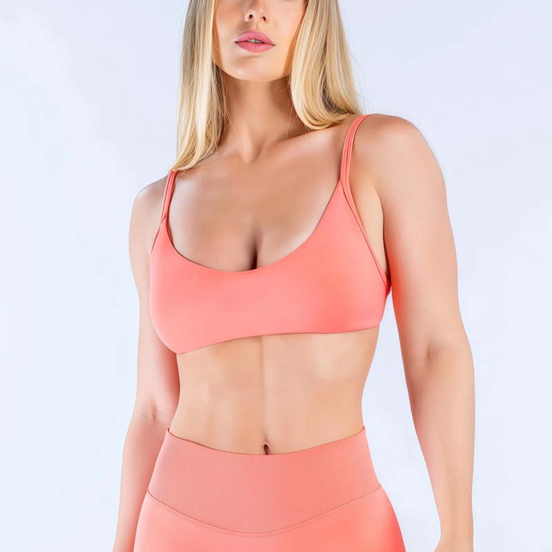 Pilates Yoga And Gym - HISTELLO Impact Scoop Neck Bra para