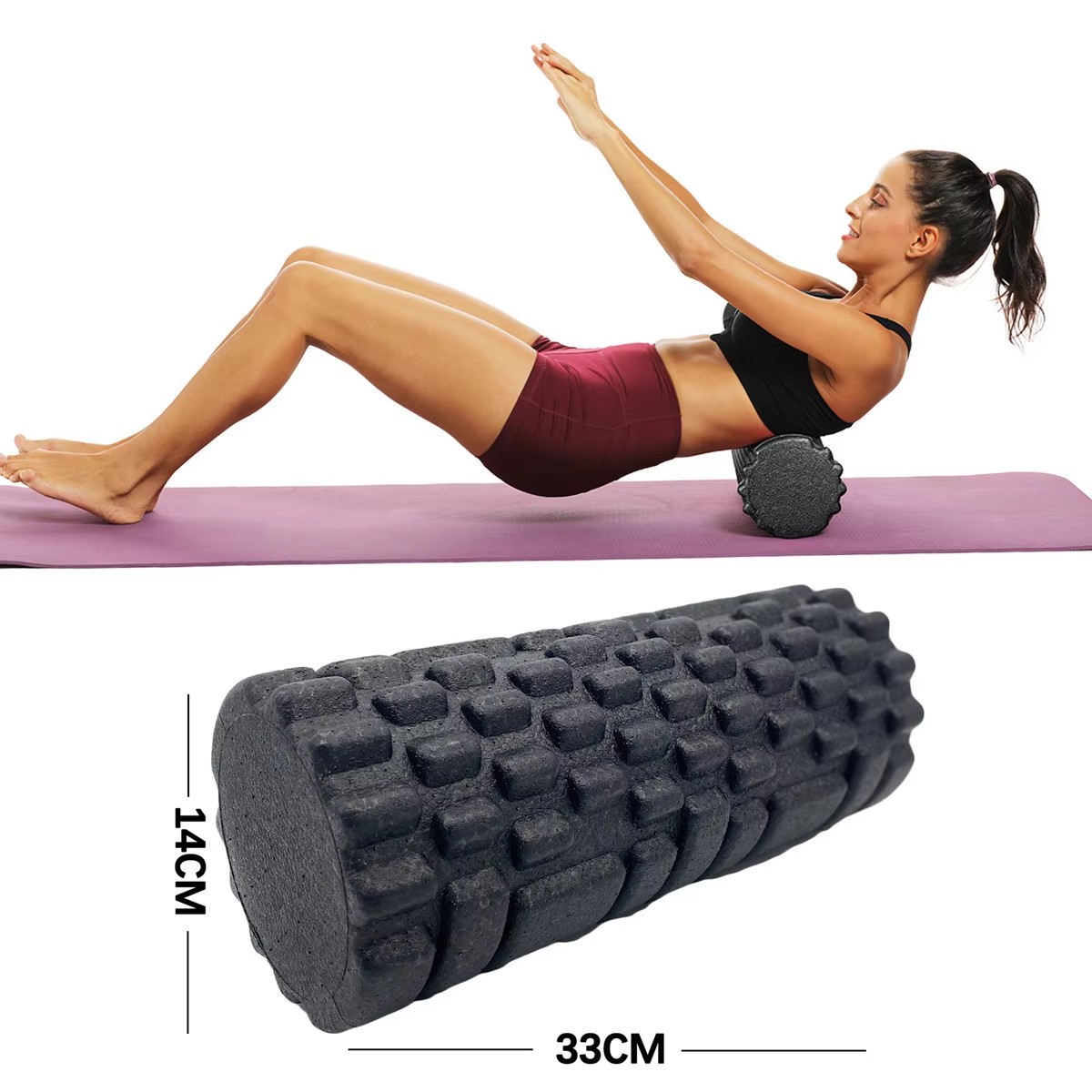 Pilates Yoga And Gym - 30/33cm rolo de espuma de fitness