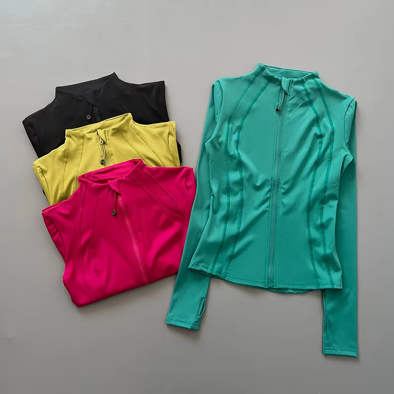 Pilates Yoga Jacket - Jaqueta Esportiva Feminina com Zíper Completo,