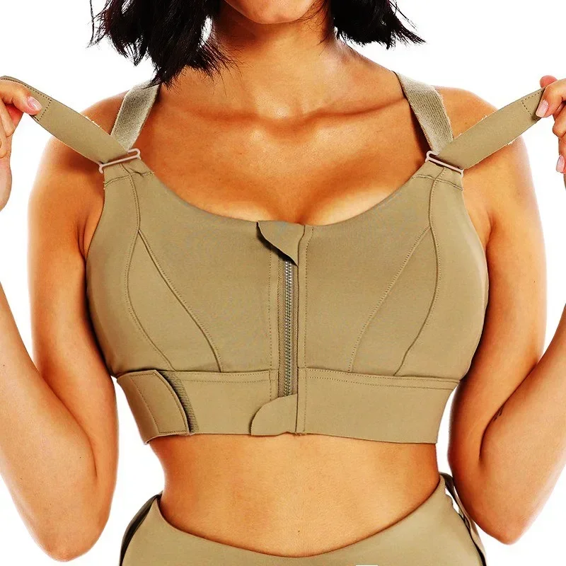 Pilates Yoga Jacket - Sutiã esportivo feminino com zíper frontal,