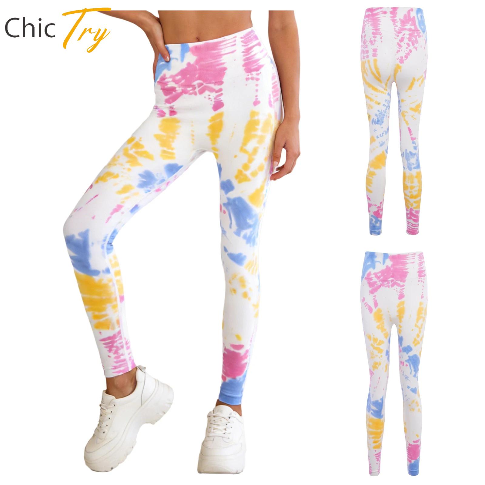 Pilates In Yoga Pants - Calças de Yoga Femininas Tie-Dye com
