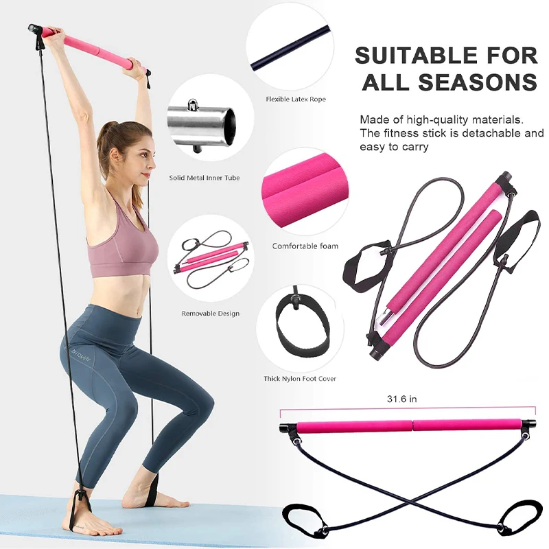 Pilates And Yoga Combined - Barra de fitness yoga expansão peito