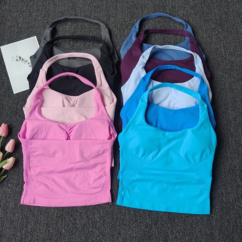Feminino sem costura halter su - Pilates Yoga Jacket avaliação e preço