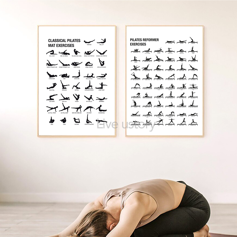 Pôster de Quadro de Exercícios - Pilates Yoga And Gym avaliação e preço