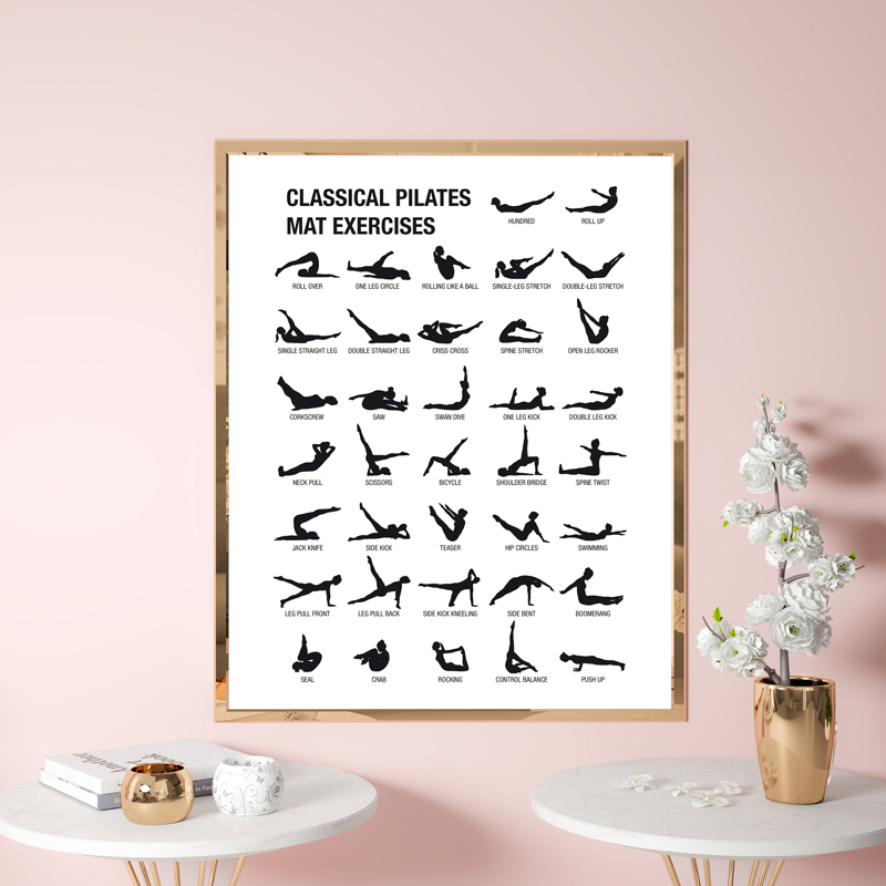 Pôster de Quadro de Exercícios - Pilates Yoga And Gym avaliação e preço